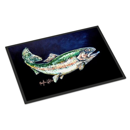 Carolines Treasures Deep Blue Rainbow Trout Indoor or Outdoor Mat, 24 x 36 in. MW1213JMAT
